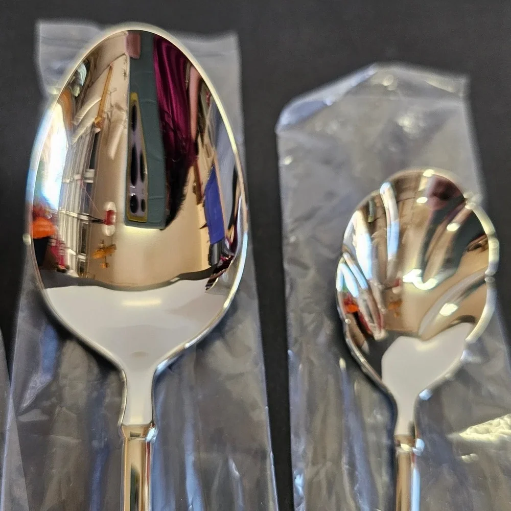 Oneida Juilliard 3 Pc Hostess Set Heirloom Stainless 18/10 Sugar, Serving & Ladl